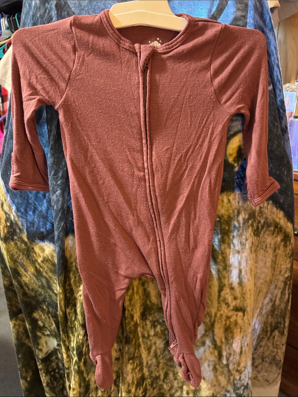 cloud island Mauve Footed One-Piece Pajamas